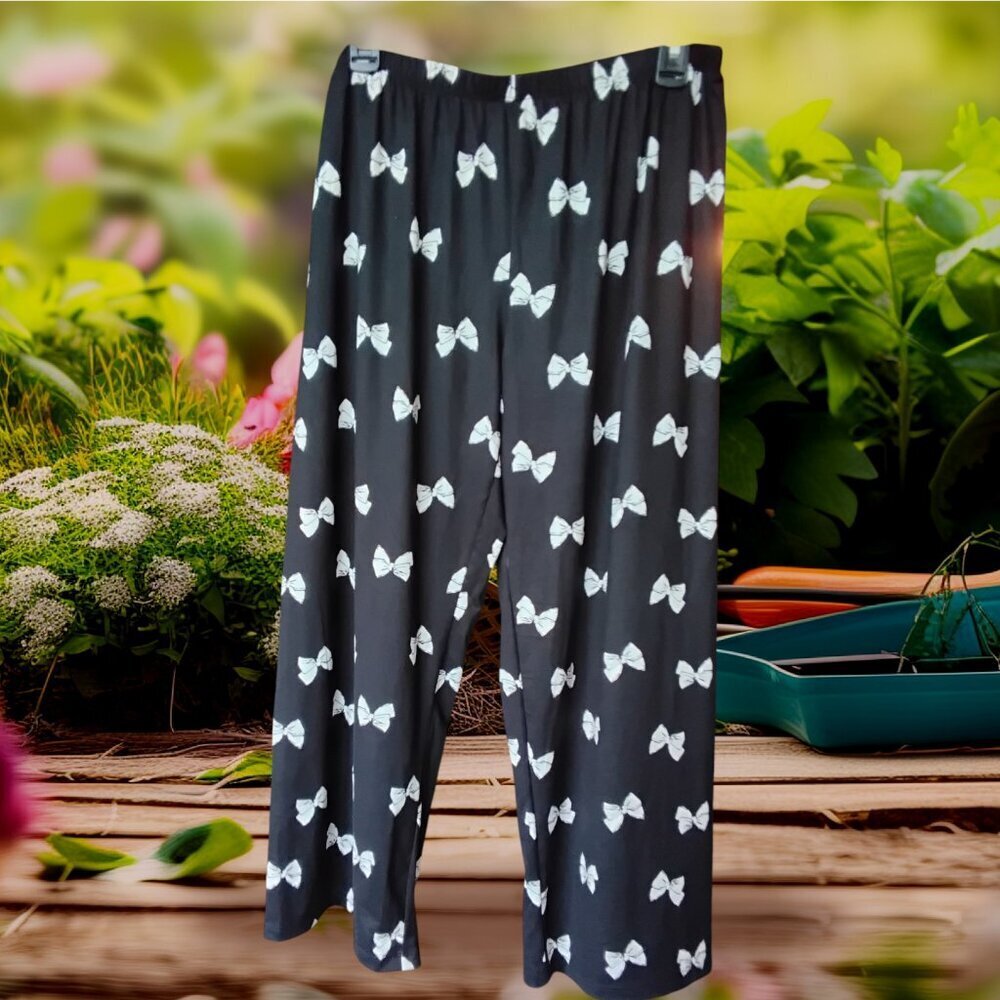 NWT - KATE SPADE - BLACK AND WHITE BOWS PAJAMA SET - Size L - Picture 3 of 6